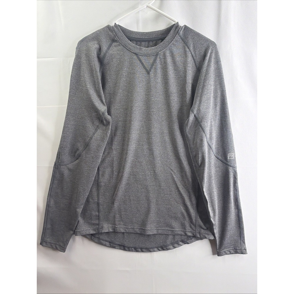 Avalanche Mens Small Gray Light Base Layer Long Sleeve Shirt Moisture Wicking